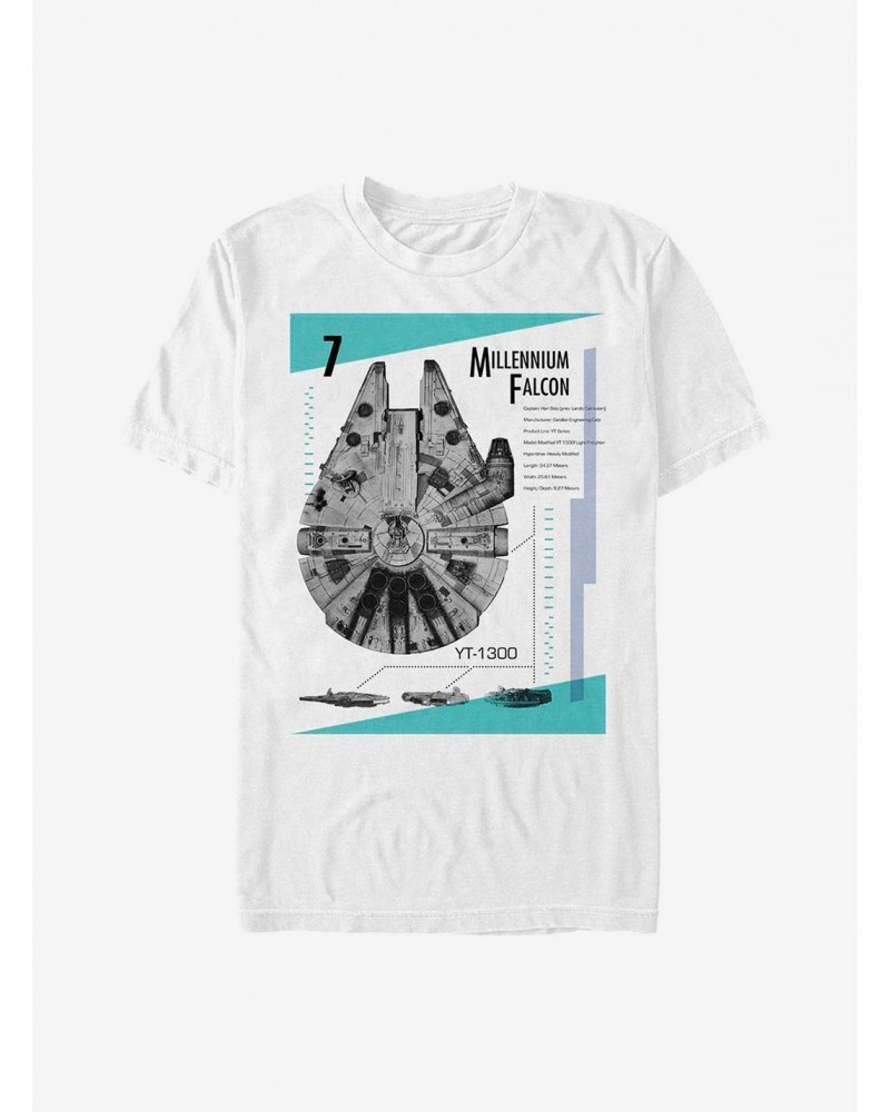 Star Wars Falcon Specifics T-Shirt $6.68 T-Shirts