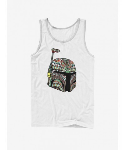 Star Wars Tribal Print Boba Fett Helmet Tank $8.17 Tanks