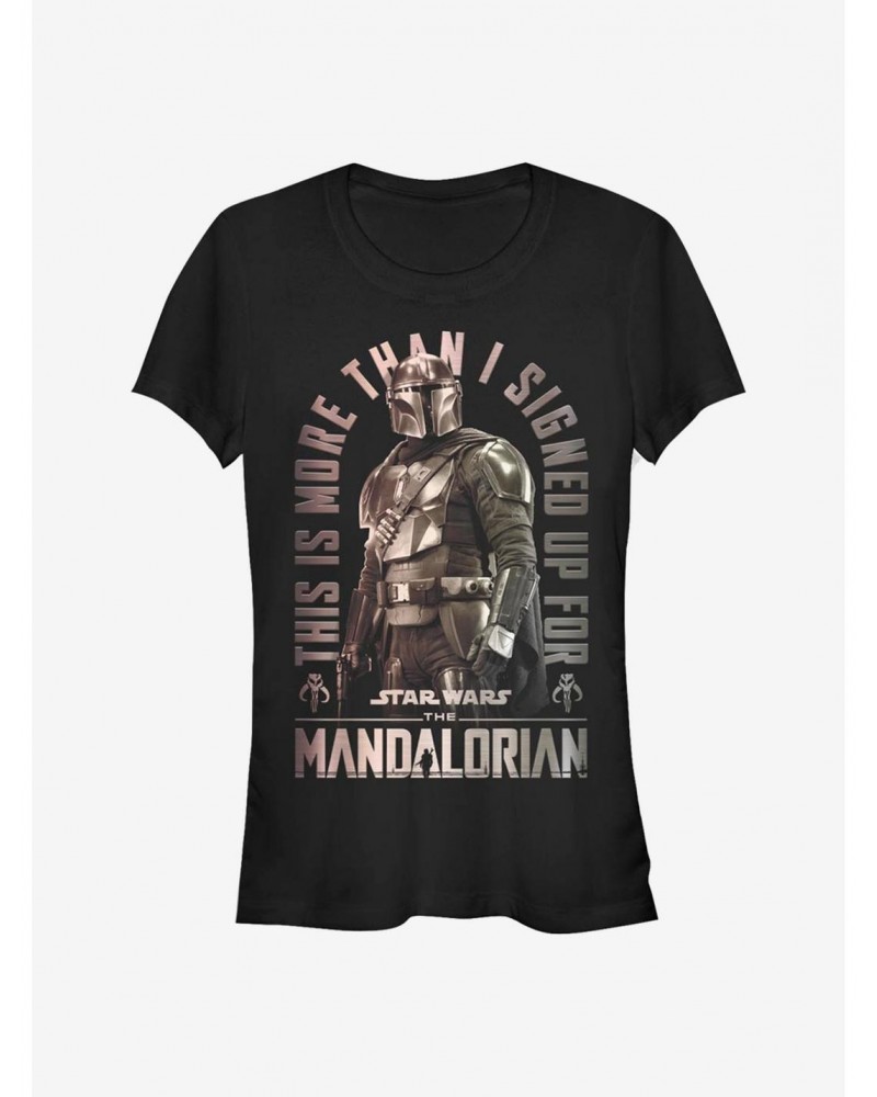 Star Wars The Mandalorian Signed Up Girls T-Shirt $7.93 T-Shirts