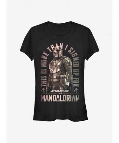 Star Wars The Mandalorian Signed Up Girls T-Shirt $7.93 T-Shirts