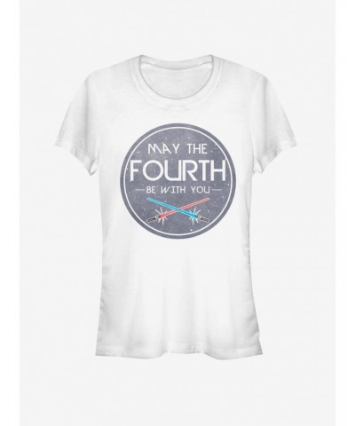 Star Wars May the Fourth Circle Girls T-Shirt $7.77 T-Shirts