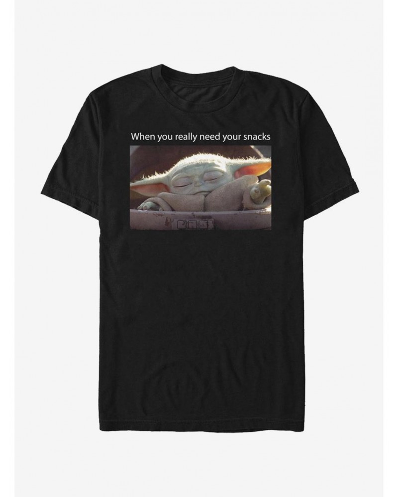 Star Wars The Mandalorian Snack Meme T-Shirt $7.61 T-Shirts