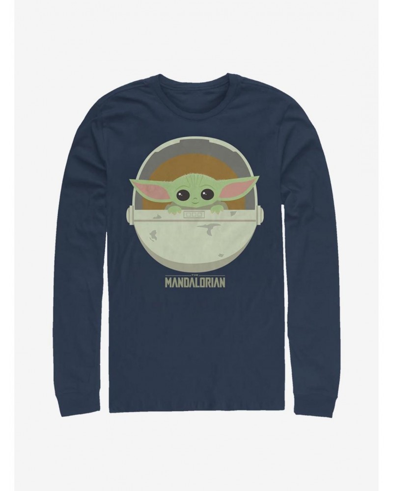 Star Wars The Mandalorian The Child Cute Bassinet Long-Sleeve T-Shirt $12.90 T-Shirts