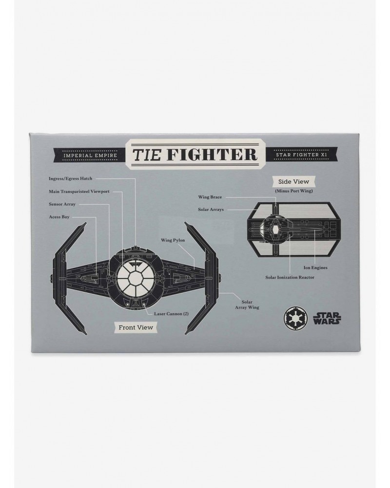 Star Wars TIE Fighter Schematic Canvas Wall Decor $20.97 Décor