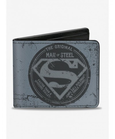 DC Comics Superman The Original Man of Steel Badge Quote Bi-fold Wallet $10.45 Wallets