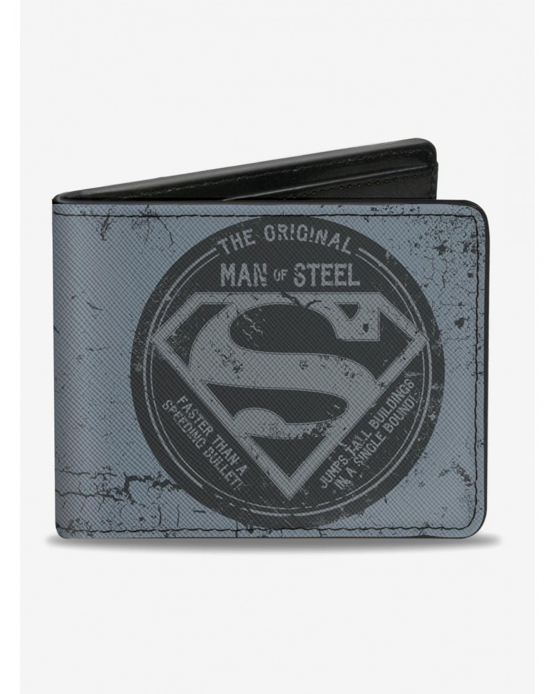 DC Comics Superman The Original Man of Steel Badge Quote Bi-fold Wallet $10.45 Wallets