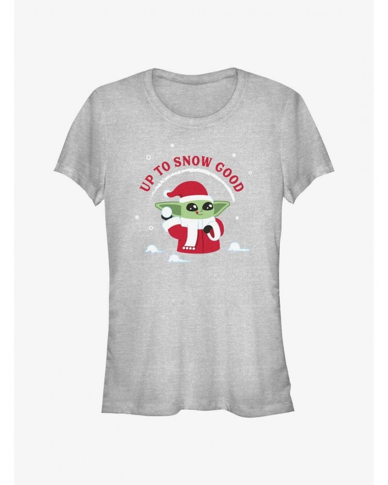 Star Wars The Mandalorian Santa Grogu Up To Snow Good Girls T-Shirt $5.18 T-Shirts