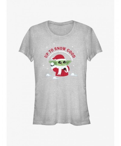 Star Wars The Mandalorian Santa Grogu Up To Snow Good Girls T-Shirt $5.18 T-Shirts