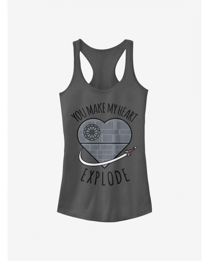 Star Wars Heart Explode Death Star Girls Tank $8.76 Tanks