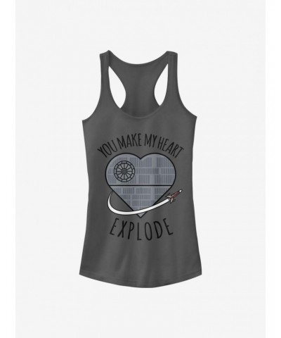 Star Wars Heart Explode Death Star Girls Tank $8.76 Tanks