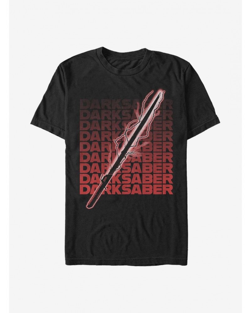 Star Wars The Mandalorian Darksaber Text T-Shirt $6.06 T-Shirts