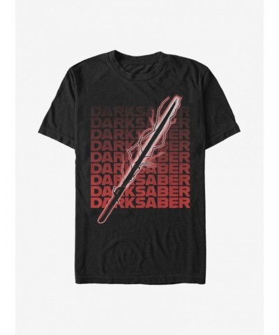 Star Wars The Mandalorian Darksaber Text T-Shirt $6.06 T-Shirts