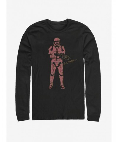 Star Wars Episode IX Rise of Skywalker Red Trooper Long-Sleeve T-Shirt $13.16 T-Shirts