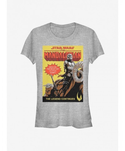 Star Wars The Mandalorian Hang On Poster Girls T-Shirt $7.77 T-Shirts