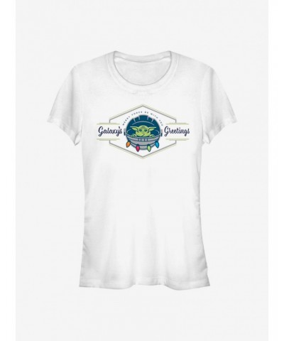 Star Wars The Mandalorian The Child Galaxy's Greetings Girls T-Shirt $5.50 T-Shirts